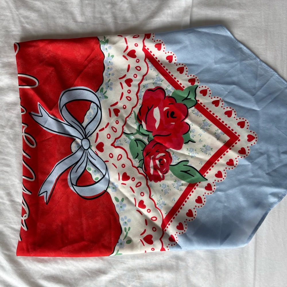 For Love And Lemons Blue scarf top